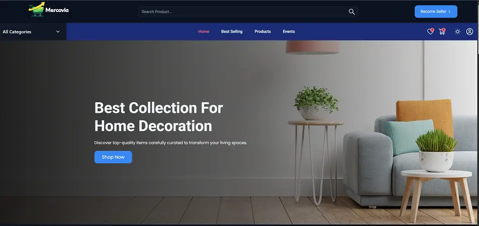 Placeholder preview of the Multi-Vendor E-Commerce Platform interface